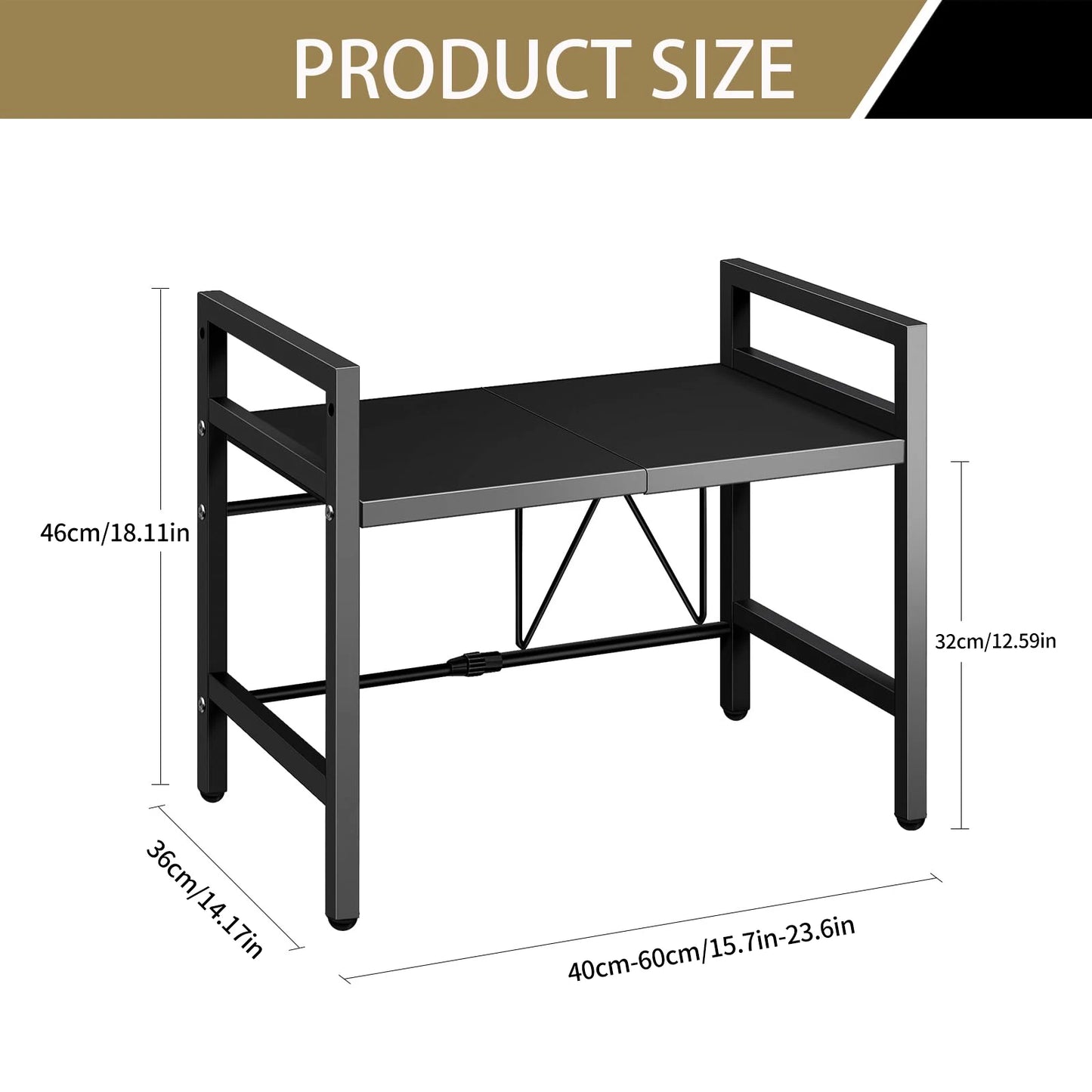 Adjustable Microwave Shelf Organizer