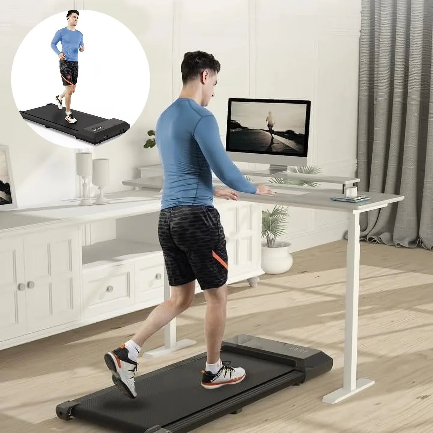 Compact Under-Desk Treadmill