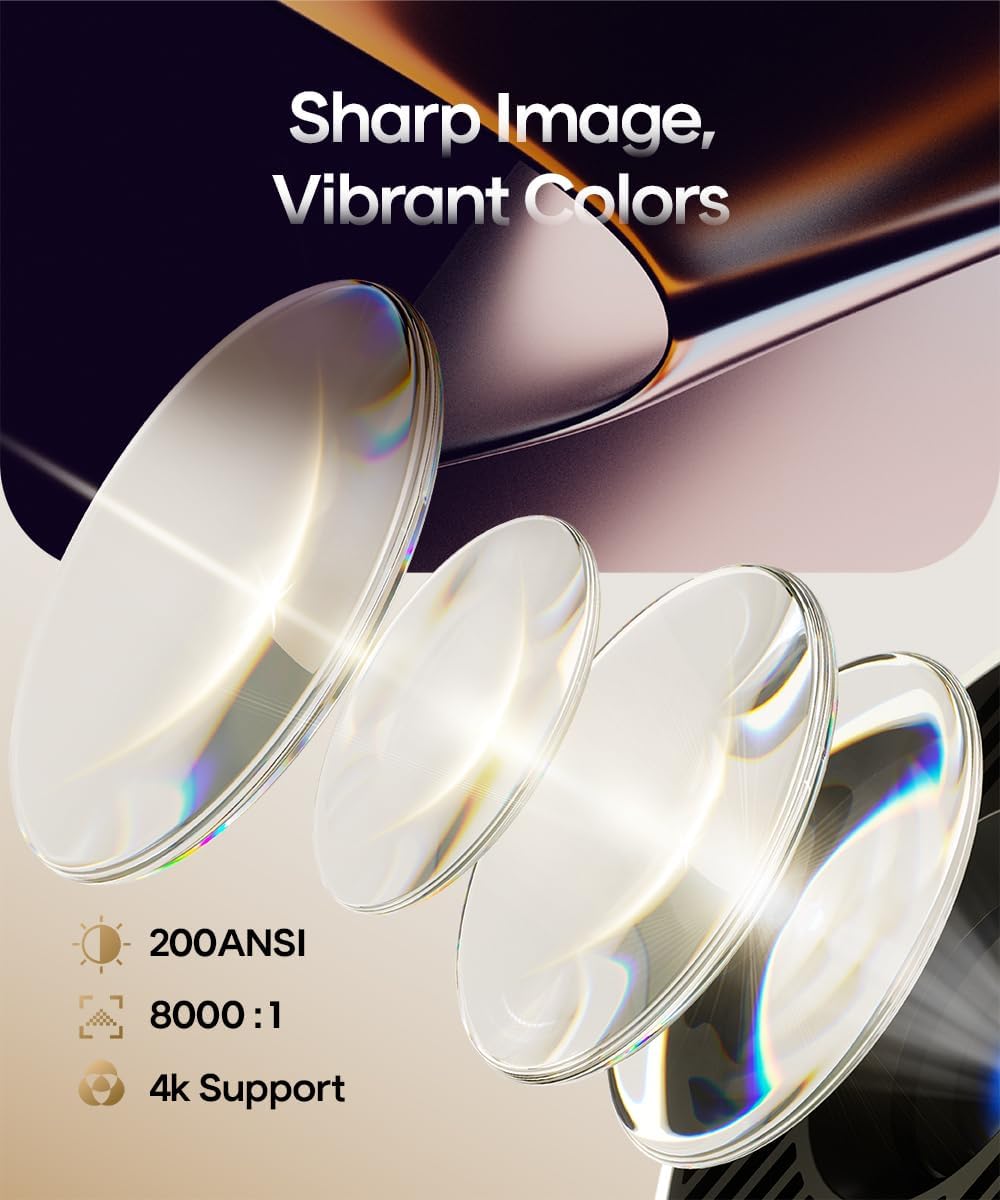 Smart 4K Mini Projector with WiFi