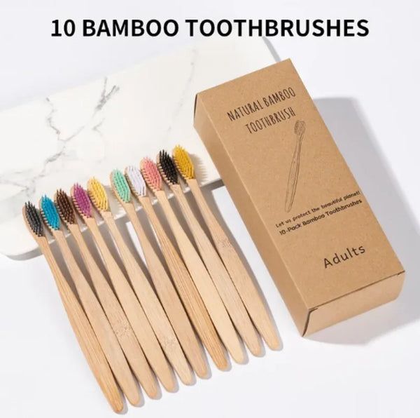 Eco-Friendly Bamboo Toothbrush Set