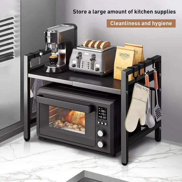 Adjustable Microwave Shelf Organizer